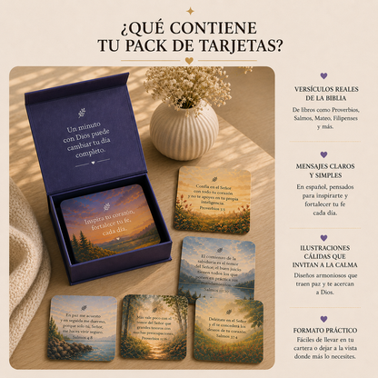 1 Minuto con Dios - Tarjetas biblicas